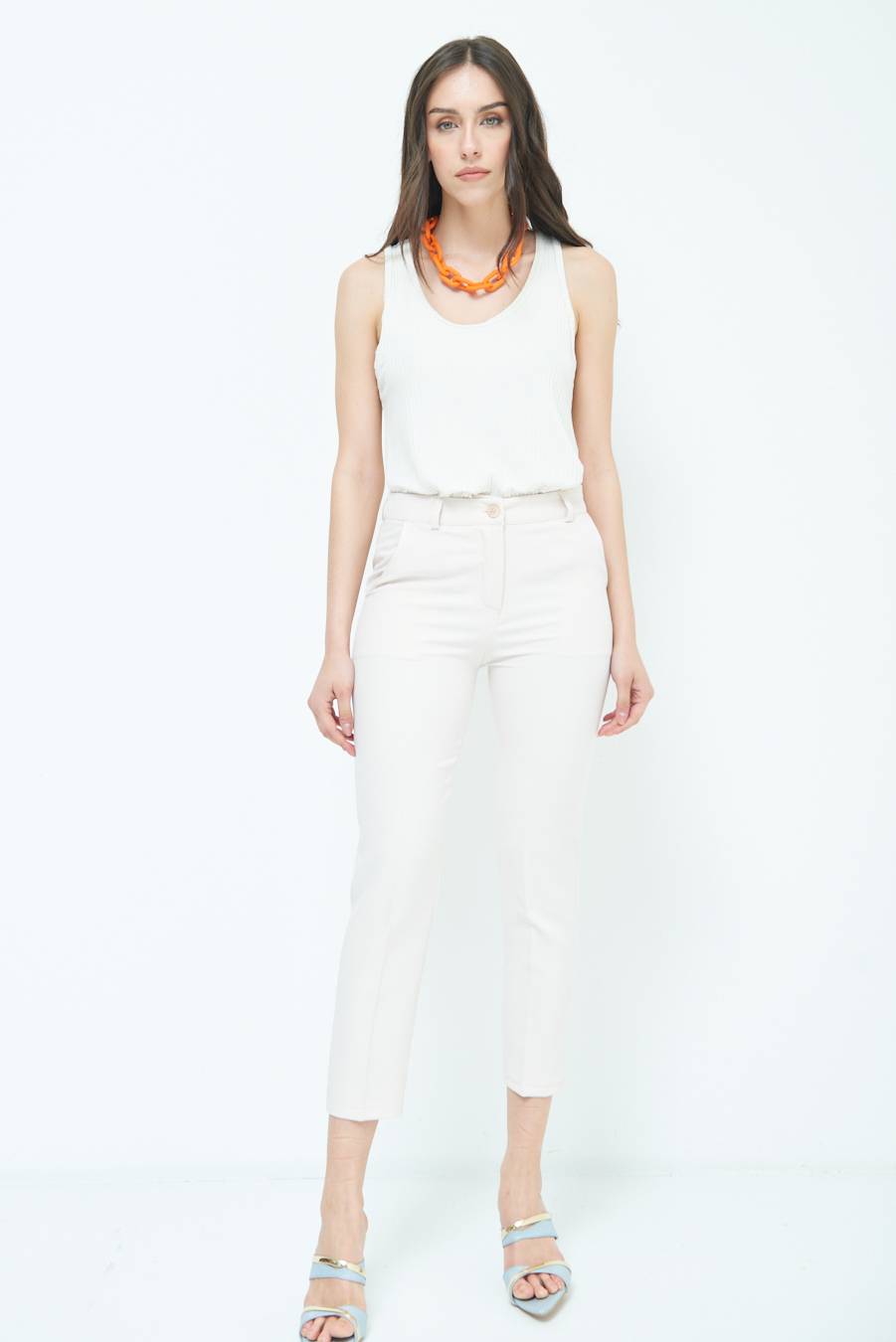 Kikisix PANTALONE SIGARETTA BEIGE Enormi risparmi