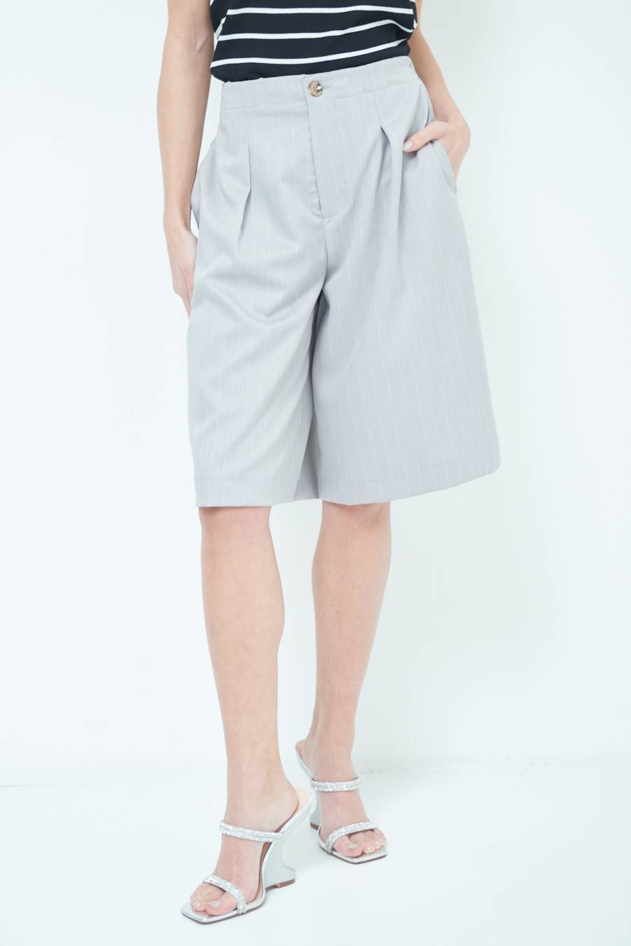 Kikisix PANTA GONNA 3/4 SILVER Sconti VIP