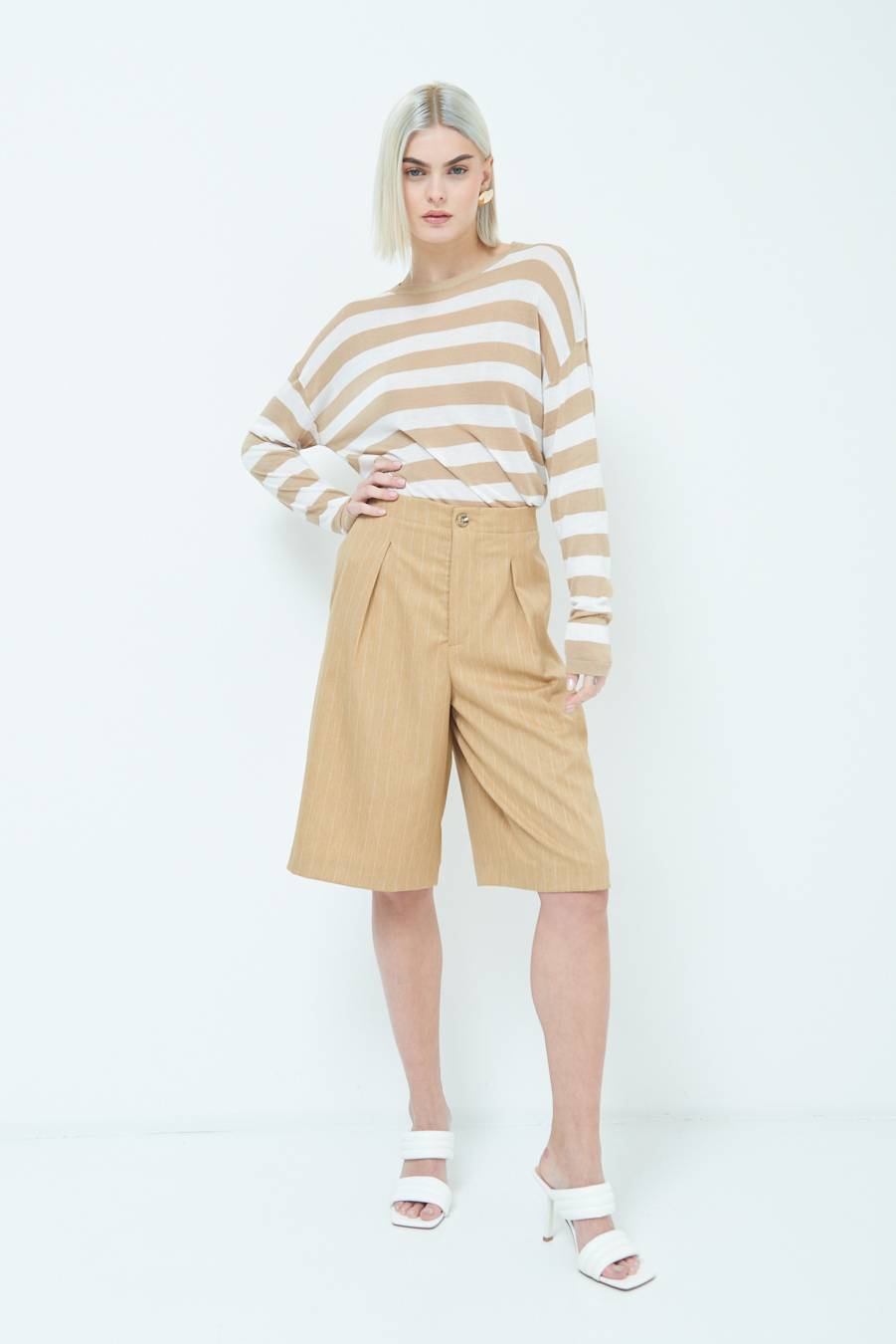 Kikisix PANTA GONNA 3/4 CAMMELLO Super Saving Price