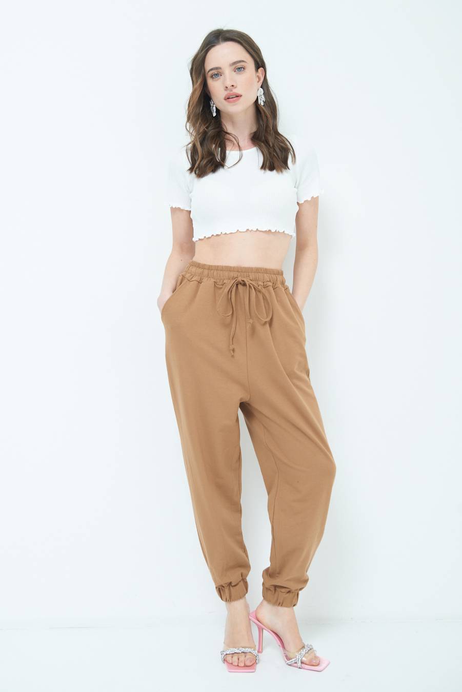 Kikisix PANTALONE TUTA TABACCO Ritorno libero