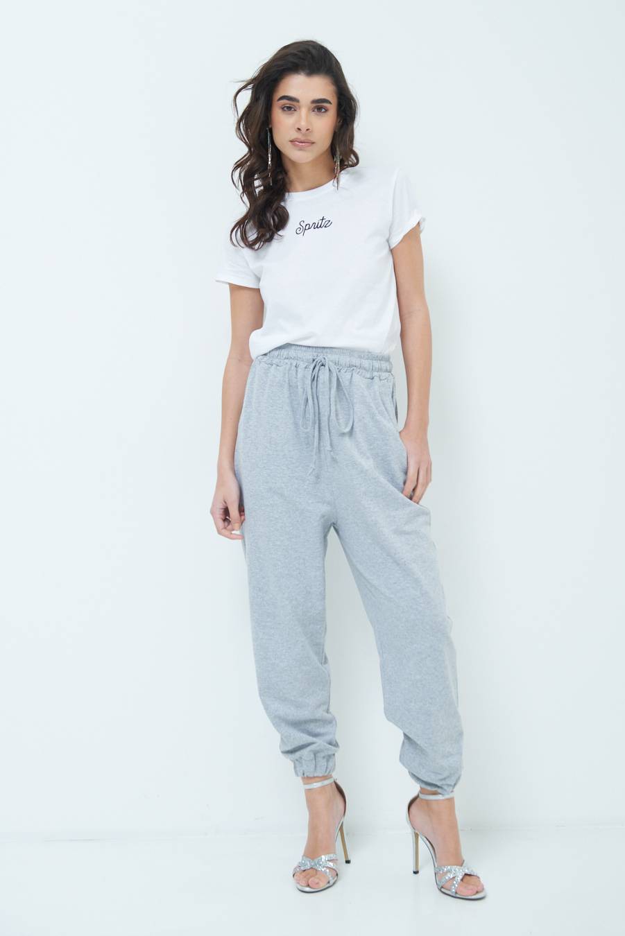 Kikisix PANTALONE TUTA GRIGIO Promozione temporanea