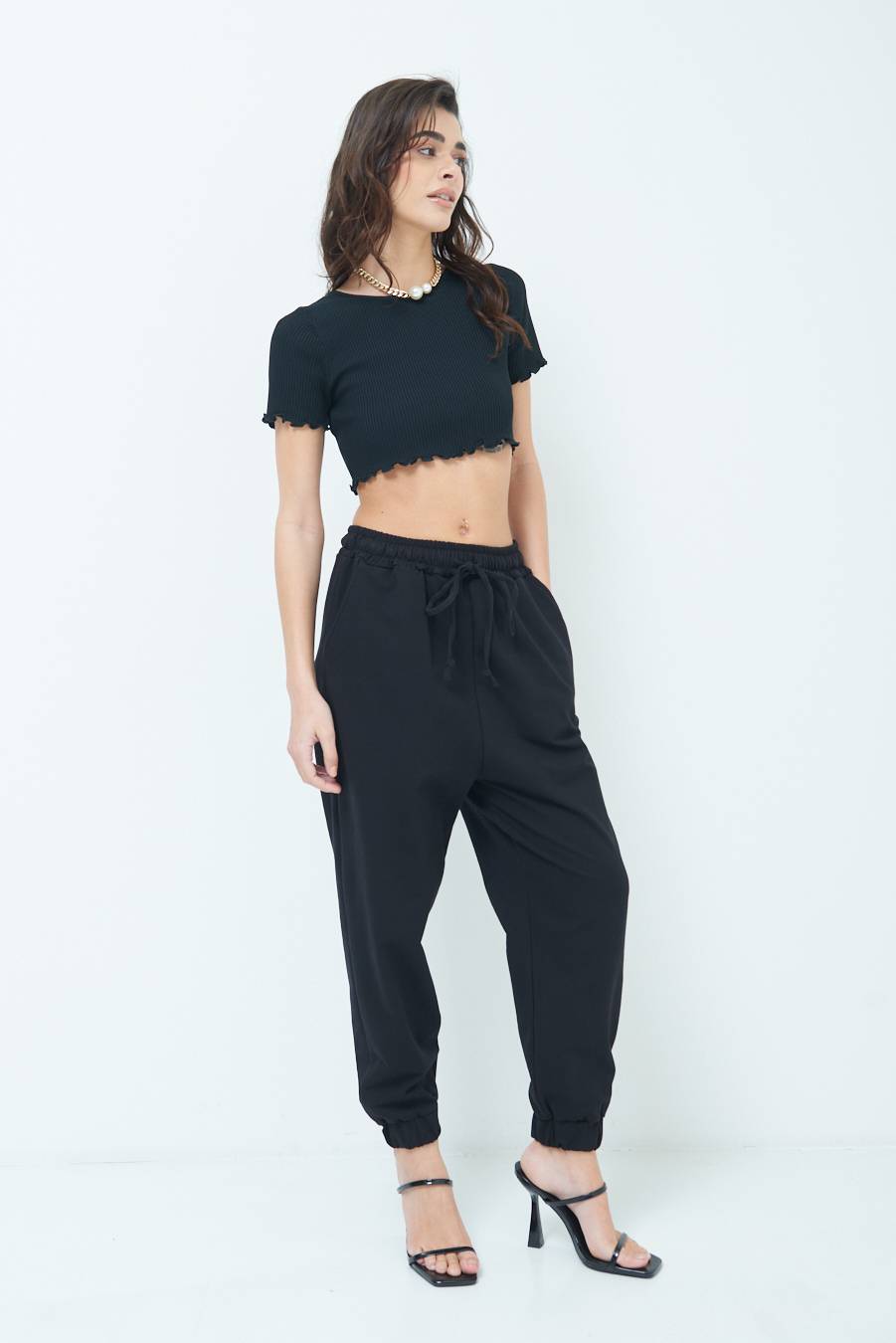 Kikisix PANTALONE TUTA NERO Fino al 50% di sconto