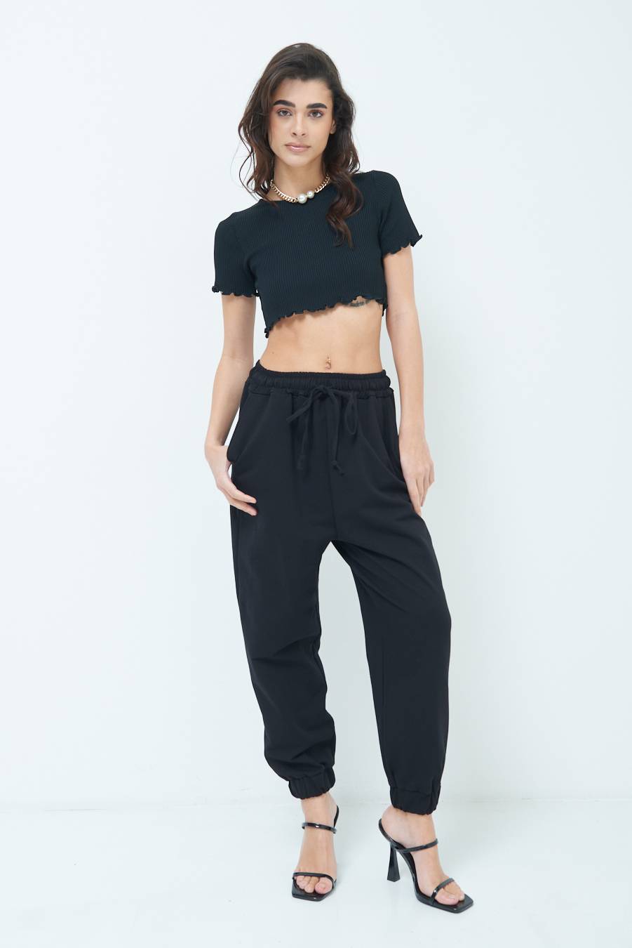 Kikisix PANTALONE TUTA NERO Fino al 50% di sconto