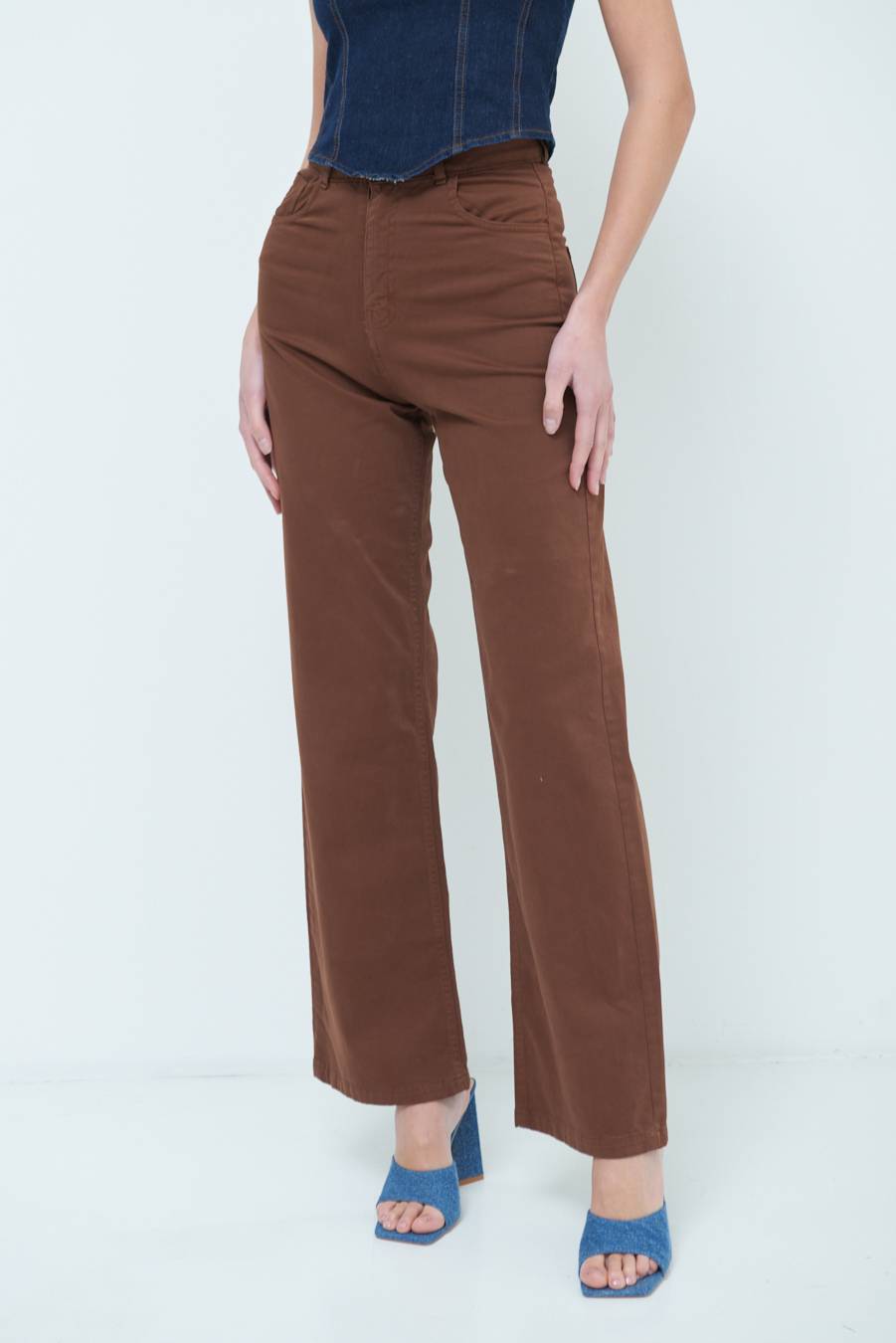 Kikisix PANTALONE PALAZZO MORO Fino al 65% di sconto