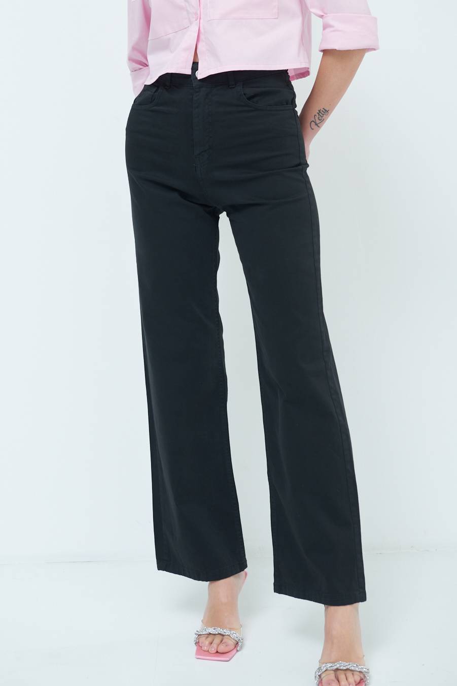 Kikisix PANTALONE PALAZZO NERO Offerta speciale della fabbrica