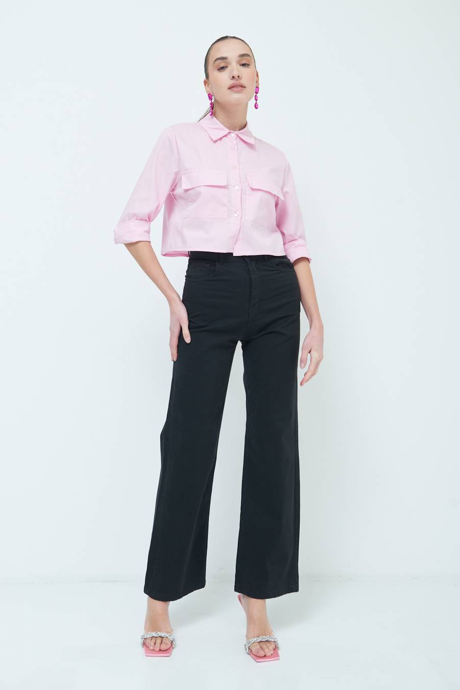 Kikisix PANTALONE PALAZZO NERO Offerta speciale della fabbrica