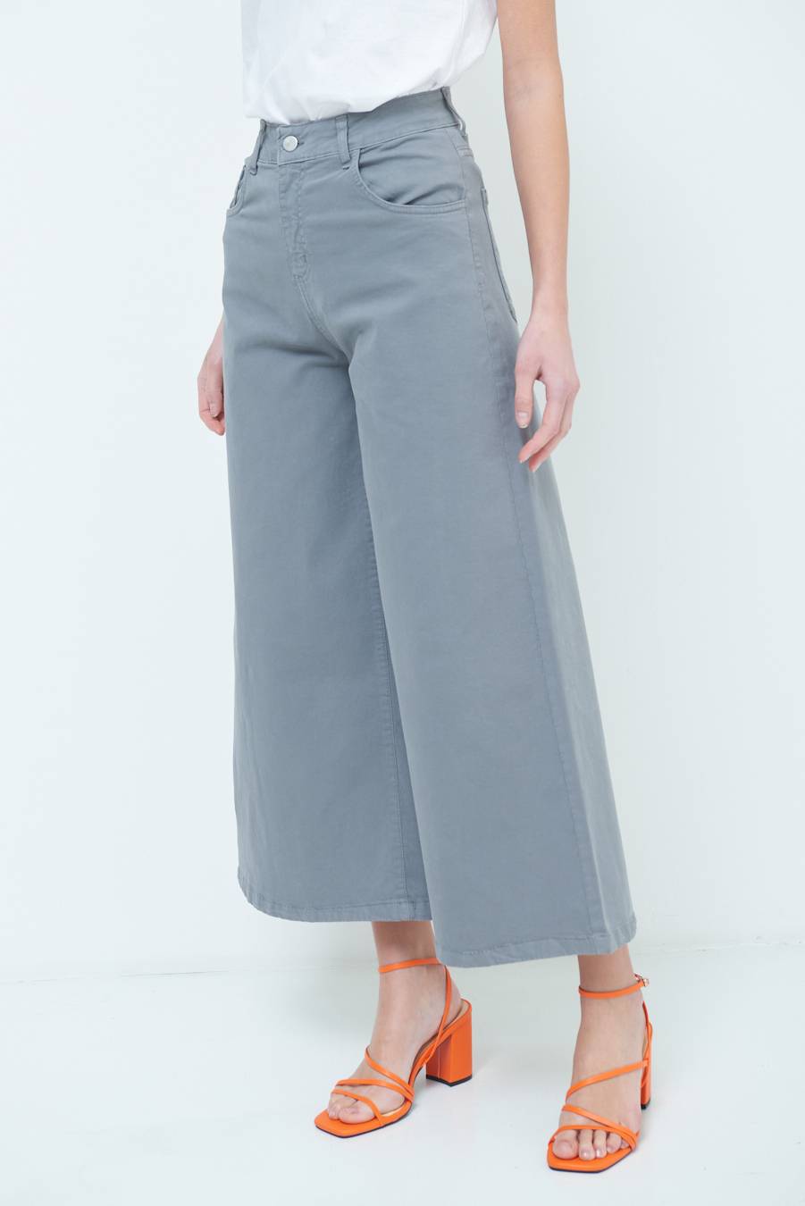 Kikisix PANTALONE/GONNA GABARDINA GRIGIO Fino al 55% di sconto