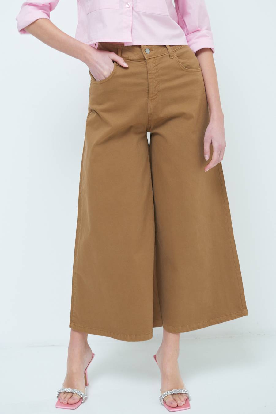 Kikisix PANTALONE/GONNA GABARDINA BEIGE Solo un giorno rimasto