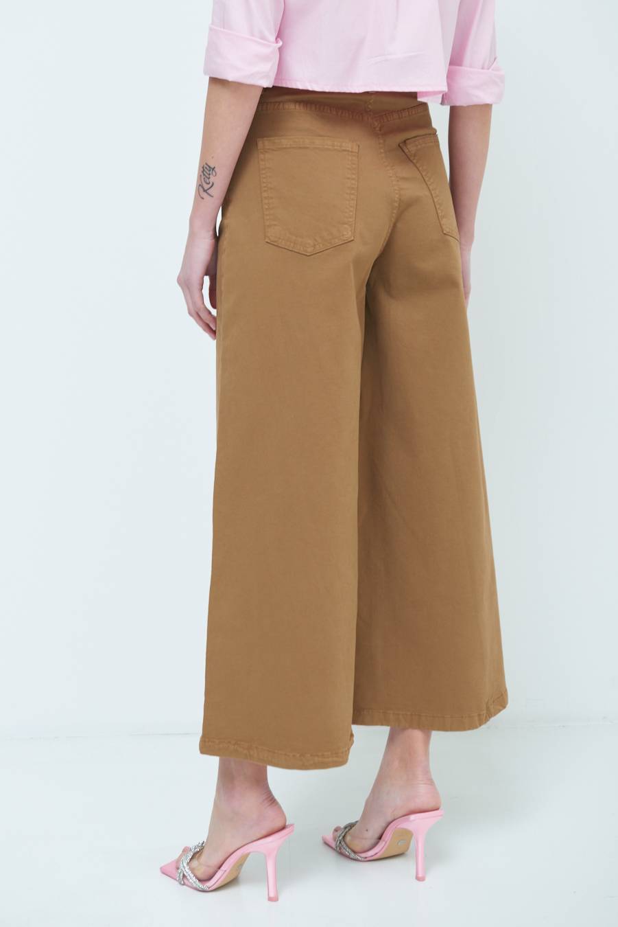 Kikisix PANTALONE/GONNA GABARDINA BEIGE Solo un giorno rimasto