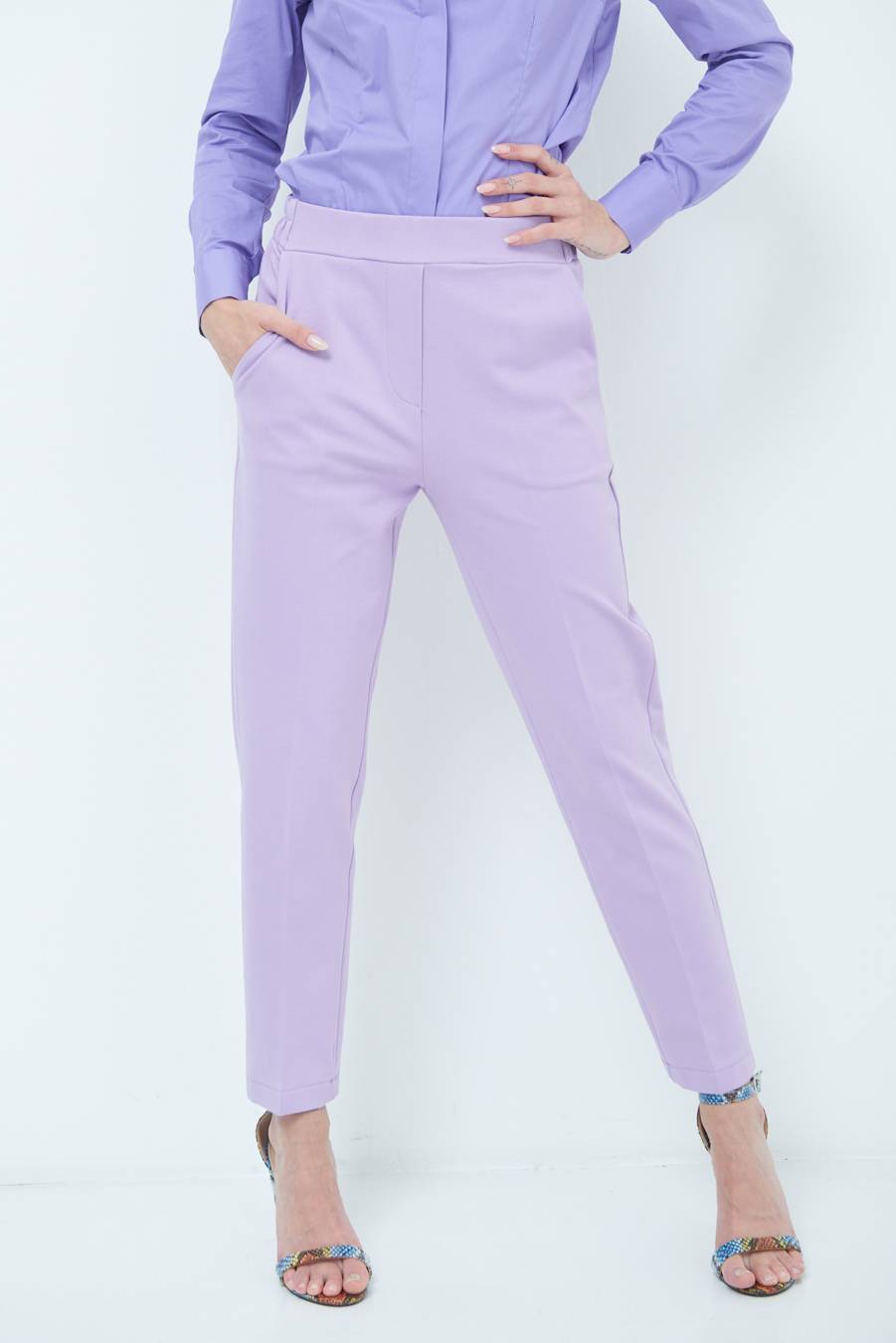 Kikisix PANTALONE SIGARETTA LILLA Super sconto