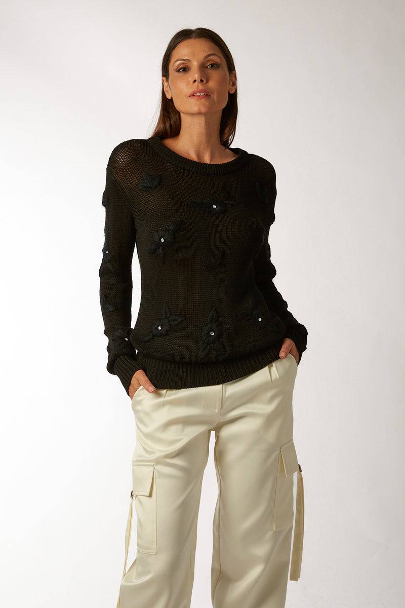 La Kore CITTA DEL MESSICO sweater with yarn embroidery Spedizione Gratuita