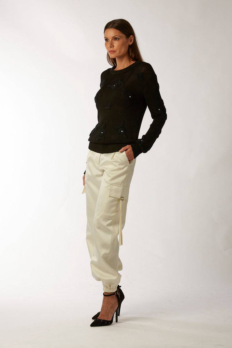 La Kore CITTA DEL MESSICO sweater with yarn embroidery Spedizione Gratuita