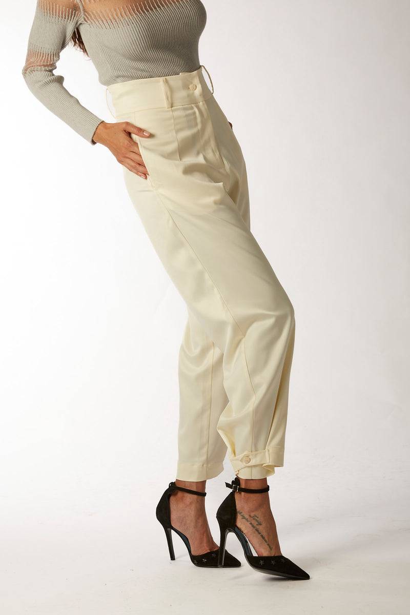 La Kore CITTA DEL CAPO pleate pants with bottom belt Pezzi Unici