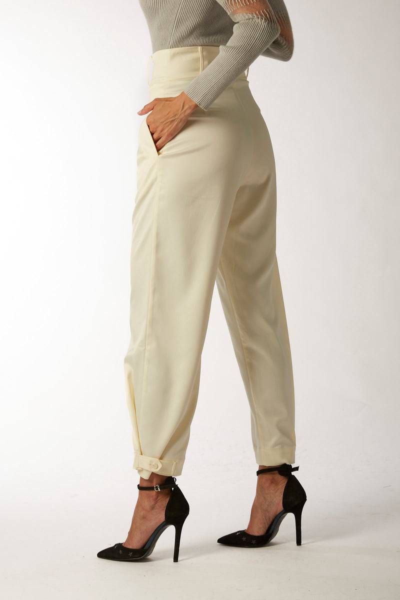 La Kore CITTA DEL CAPO pleate pants with bottom belt Pezzi Unici