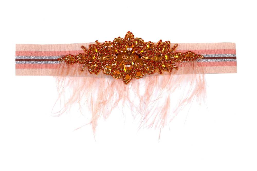 Lanacaprina CINTURA ELASTICA CON STRASS E PIUME Negozi Online