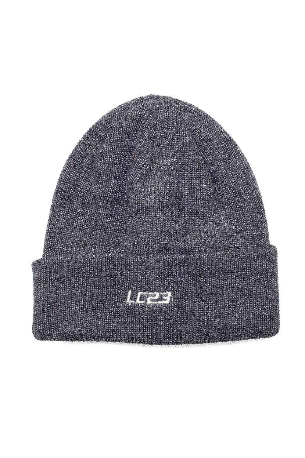 Lc23 Beanie Hat Embroidery Grey Novità
