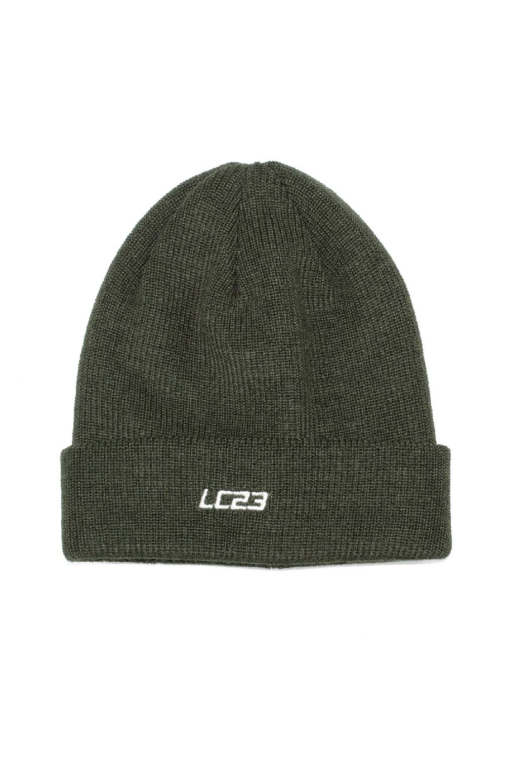 Lc23 Beanie Hat Embroidery Army Green Sconto