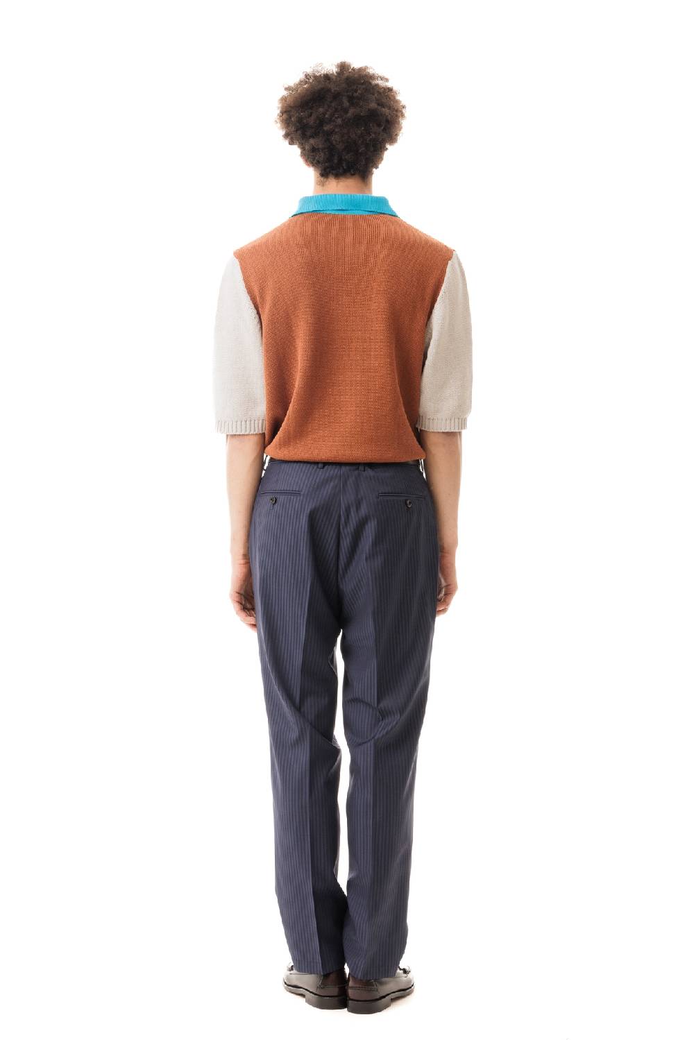 Lc23 Stripes Navy Trousers Nuova