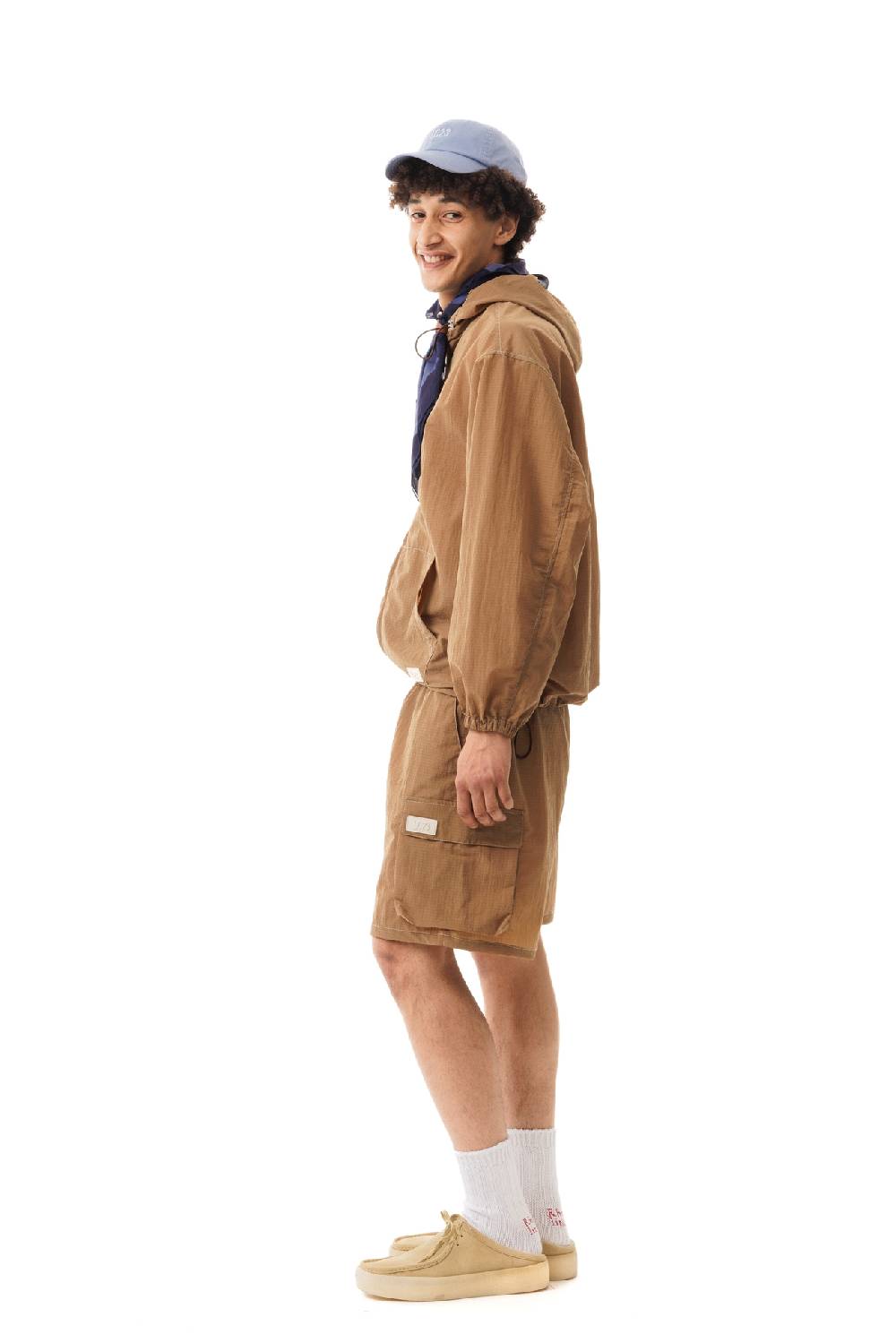 Lc23 Nylon Hooded Jacket Brown 2025