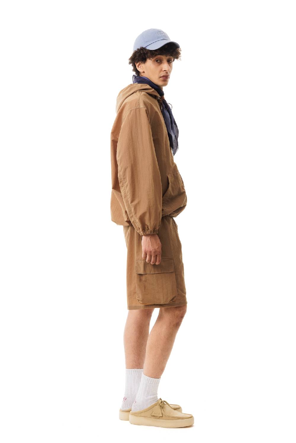 Lc23 Nylon Hooded Jacket Brown 2025