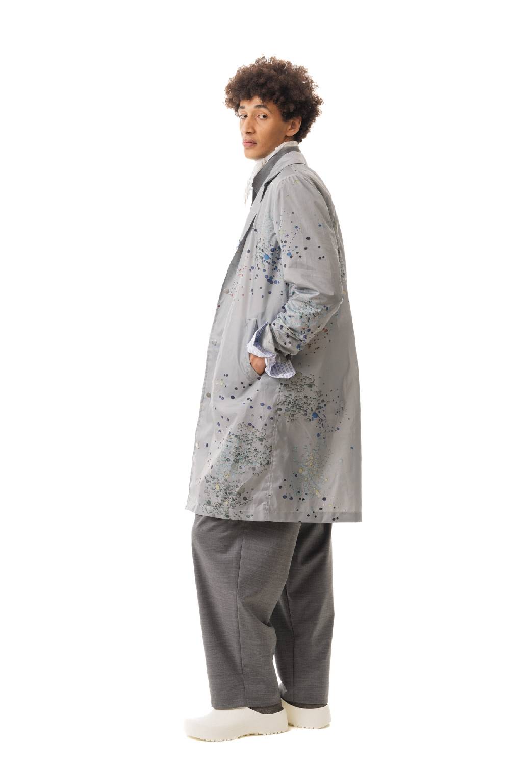 Lc23 Splash Printed Nylon Coat Nuovo