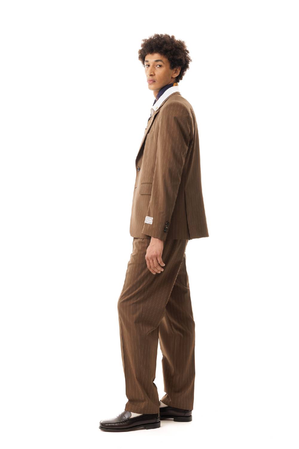 Lc23 Gessato Brown Blazer Spedizione Gratuita