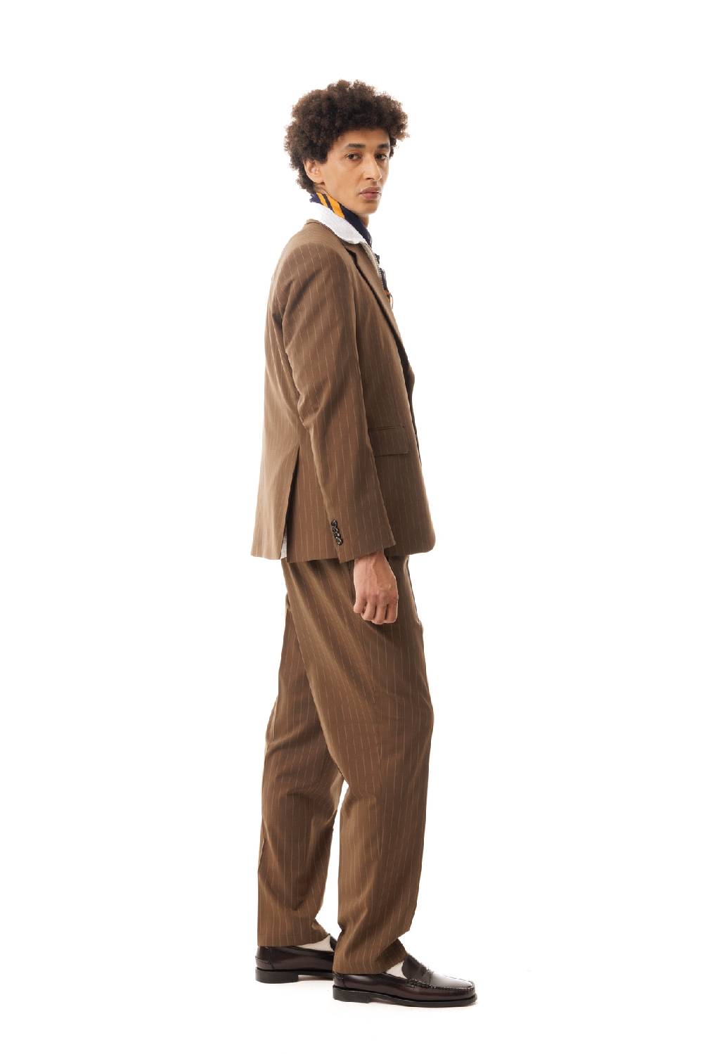 Lc23 Gessato Brown Blazer Spedizione Gratuita