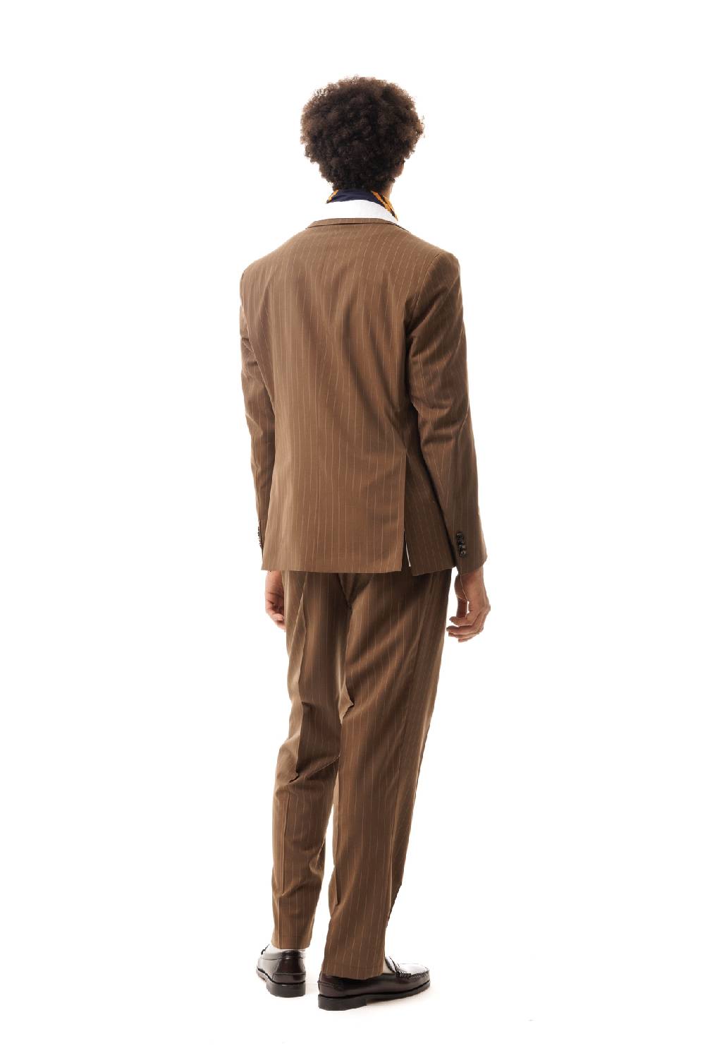 Lc23 Gessato Brown Blazer Spedizione Gratuita