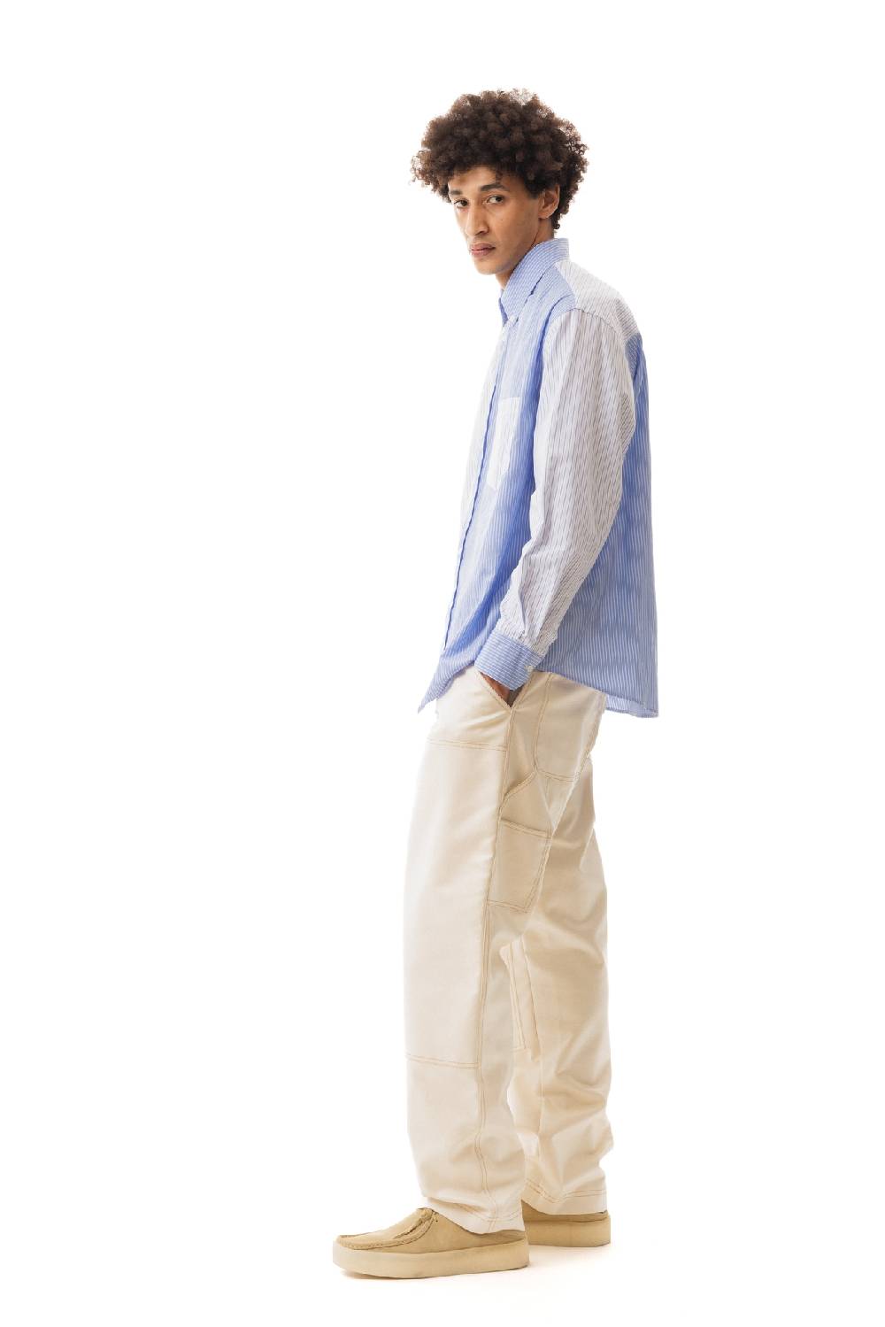 Lc23 Double Popeline Stripes Shirt Blue Promozione Limitata