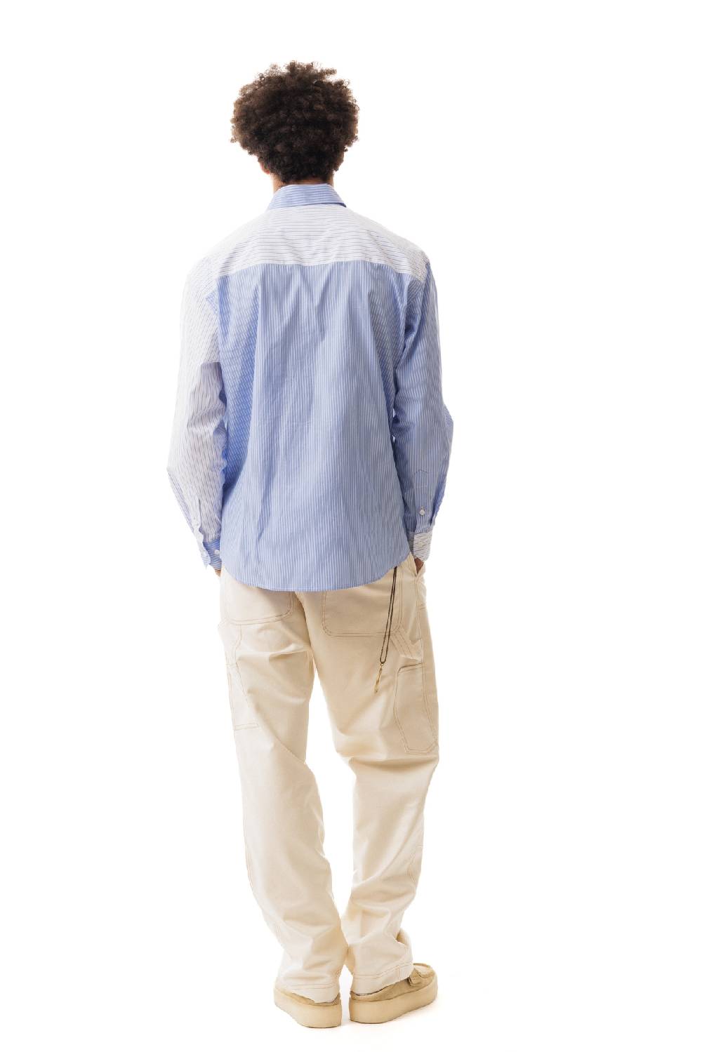 Lc23 Double Popeline Stripes Shirt Blue Promozione Limitata
