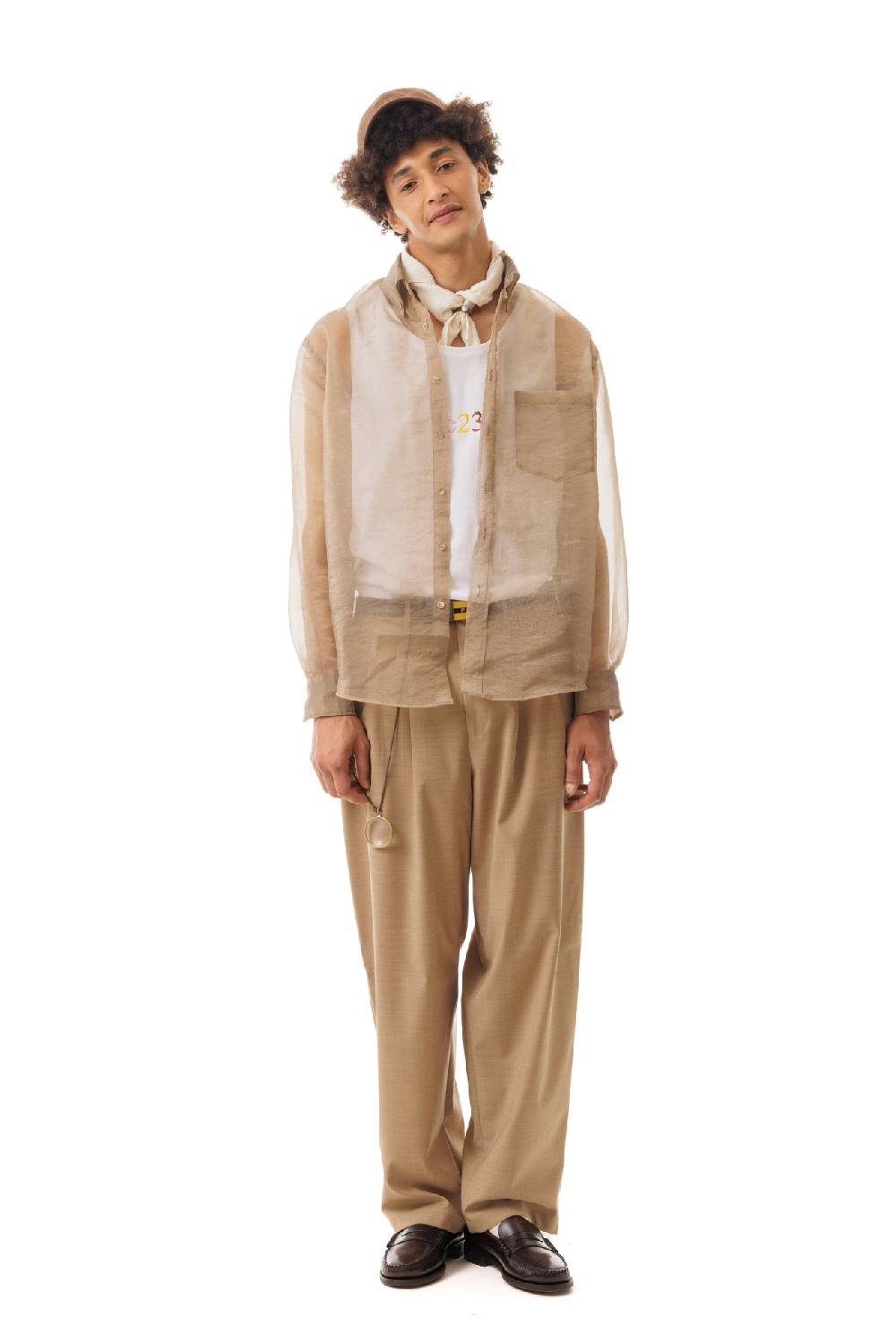 Lc23 Organza Nylon Shirt Beige Convenienza