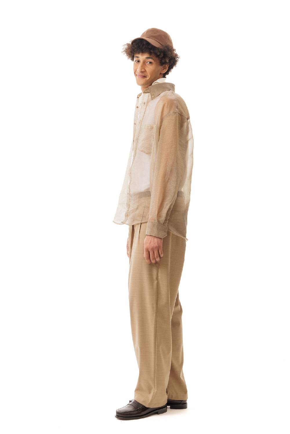 Lc23 Organza Nylon Shirt Beige Convenienza