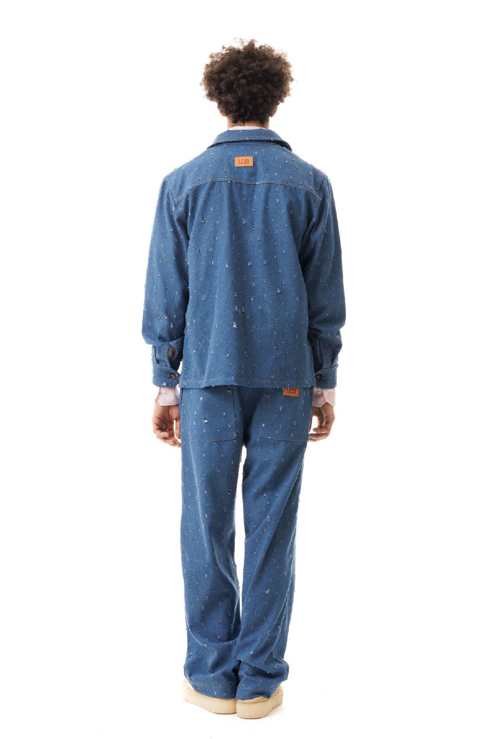 Lc23 Ripped Denim Overshirt Economico