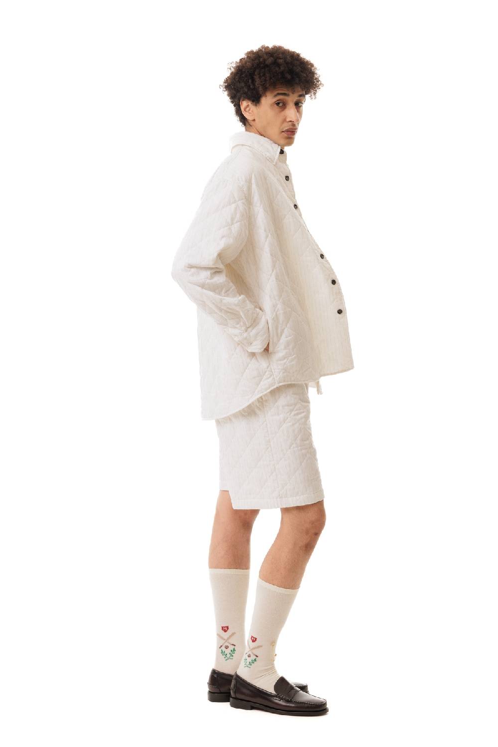 Lc23 Quilted Popeline Overshirt Cream Outlet