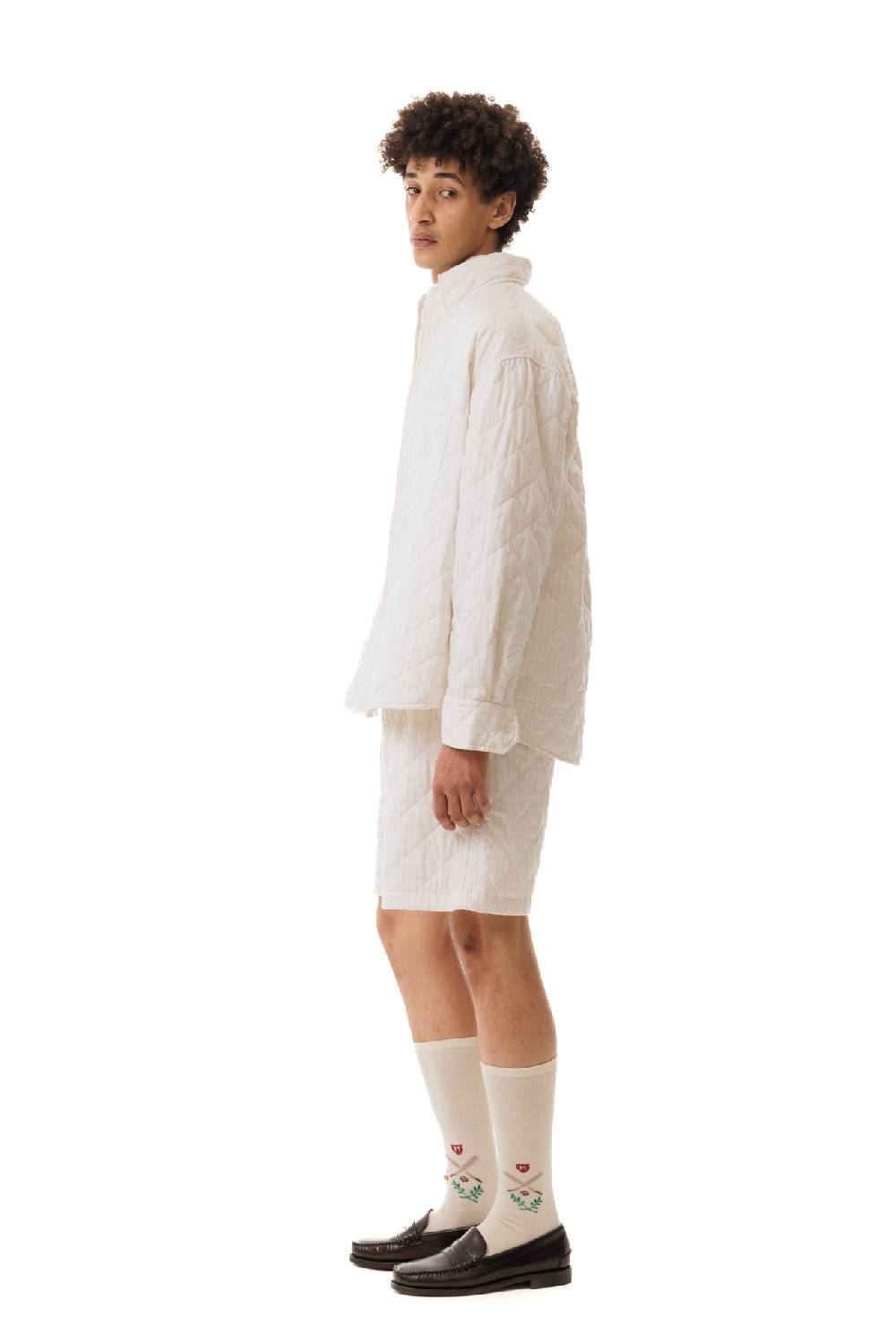 Lc23 Quilted Popeline Overshirt Cream Outlet