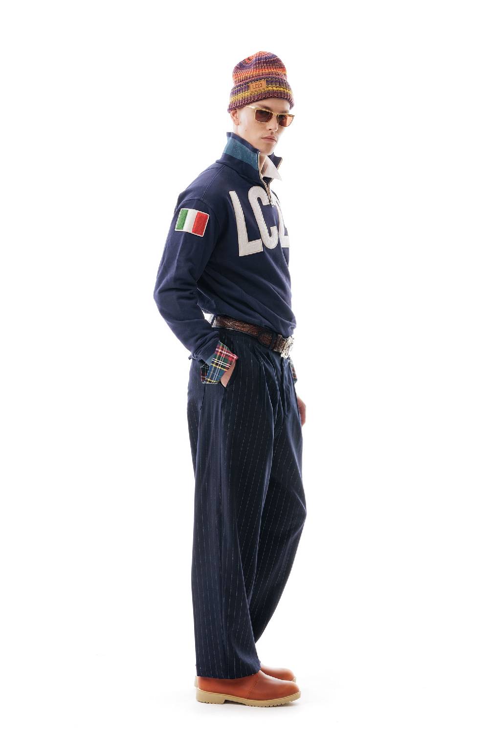 Lc23 LC23 x KAPPA EROI SWEATER NAVY Qualità Garantita