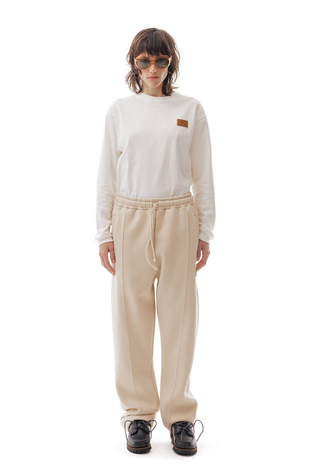 Lc23 Fleece Basic Pants Beige Consegna Veloce