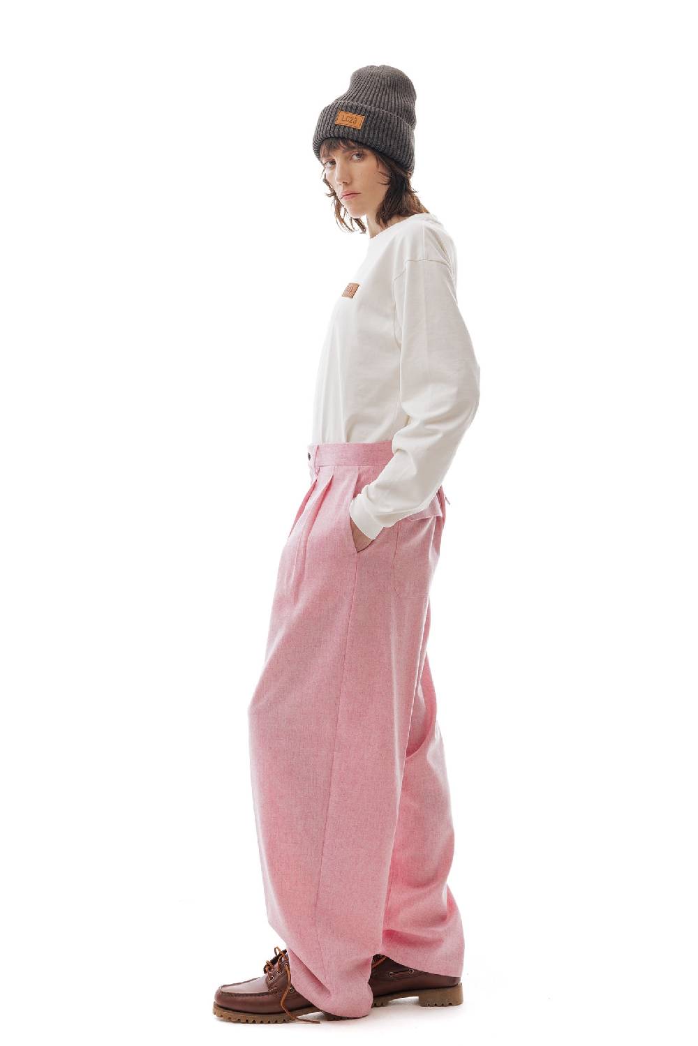 Lc23 Shetland Double Pence Trousers Pink Prezzo Ridotto