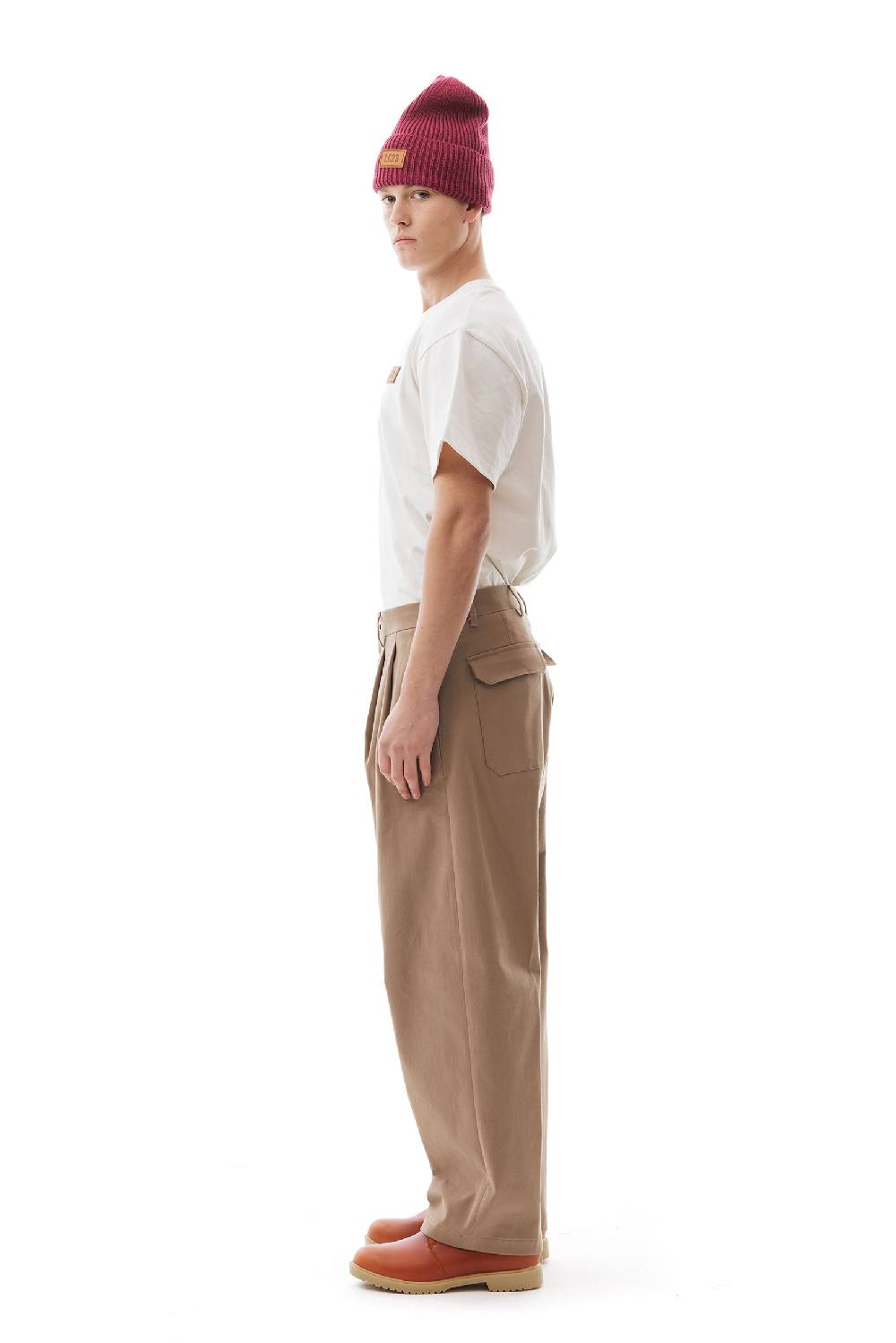 Lc23 Gabardina Double Pence Trousers Beige Convenienza