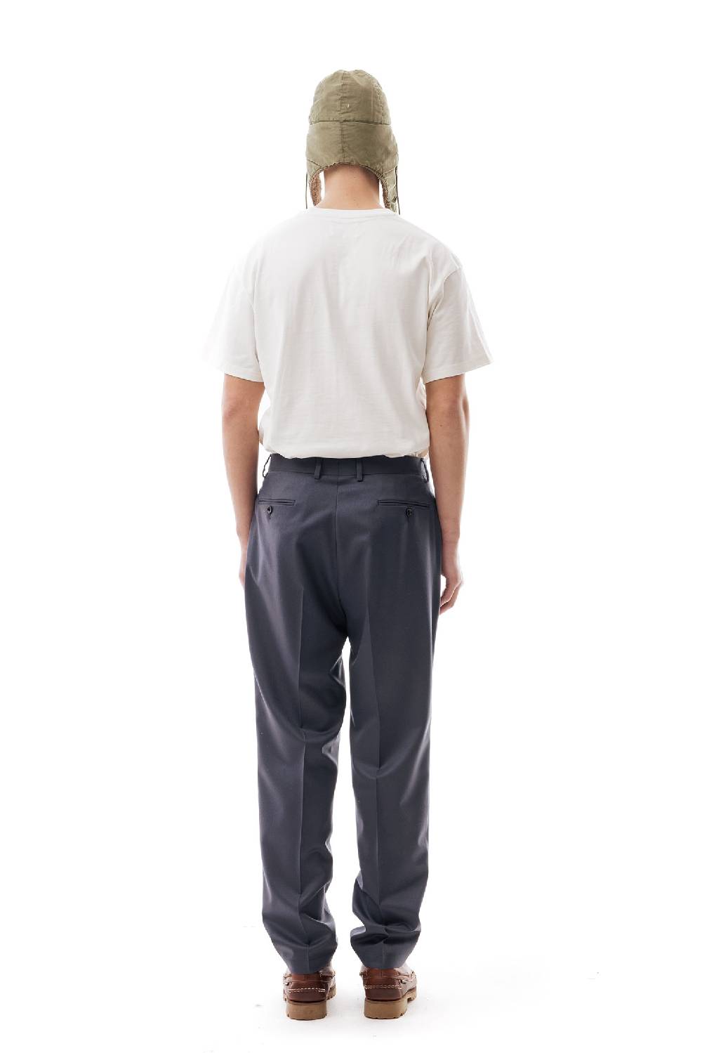 Lc23 Flannel Dark Grey Trousers Offerta