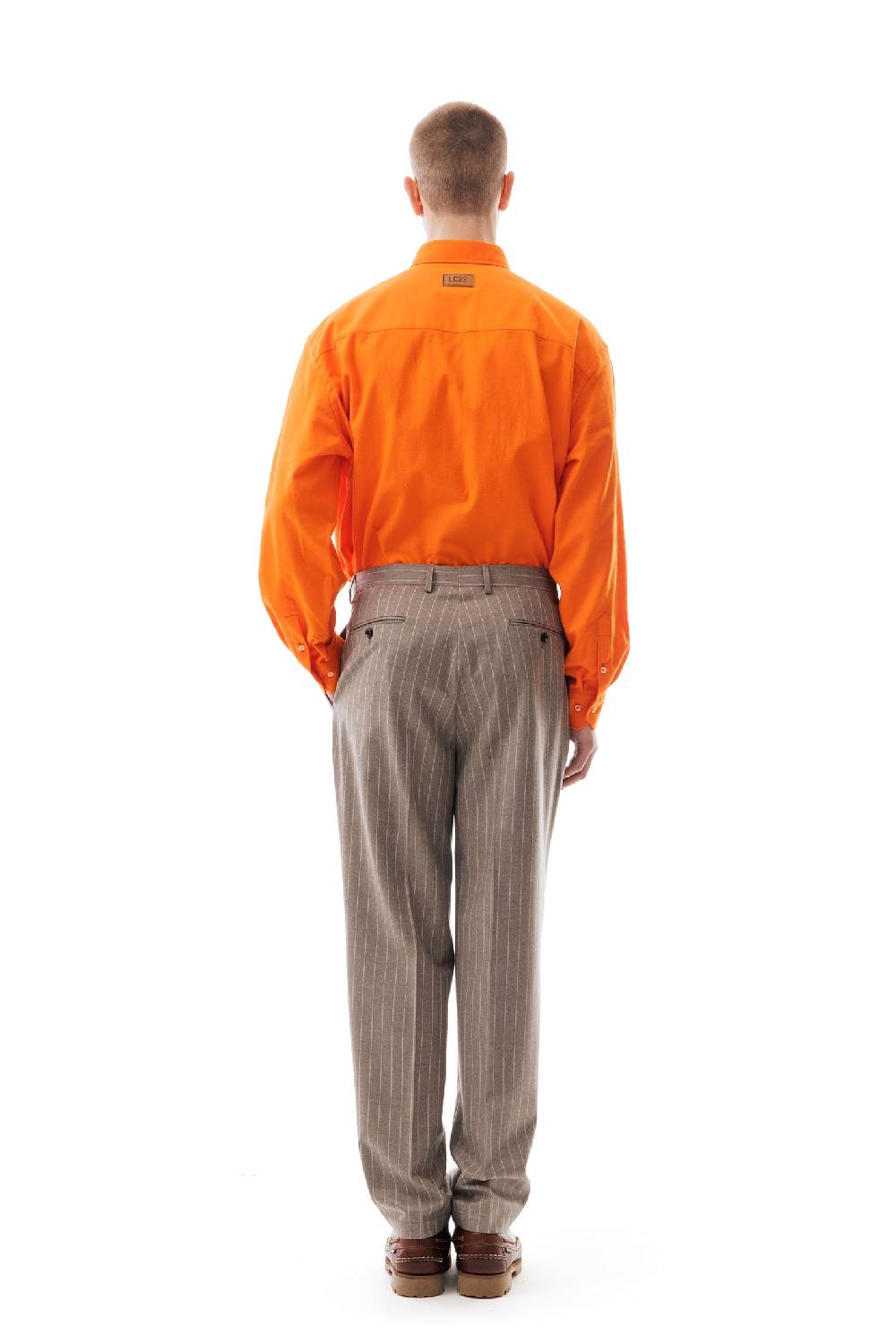 Lc23 Gessato Beige Trousers Economico