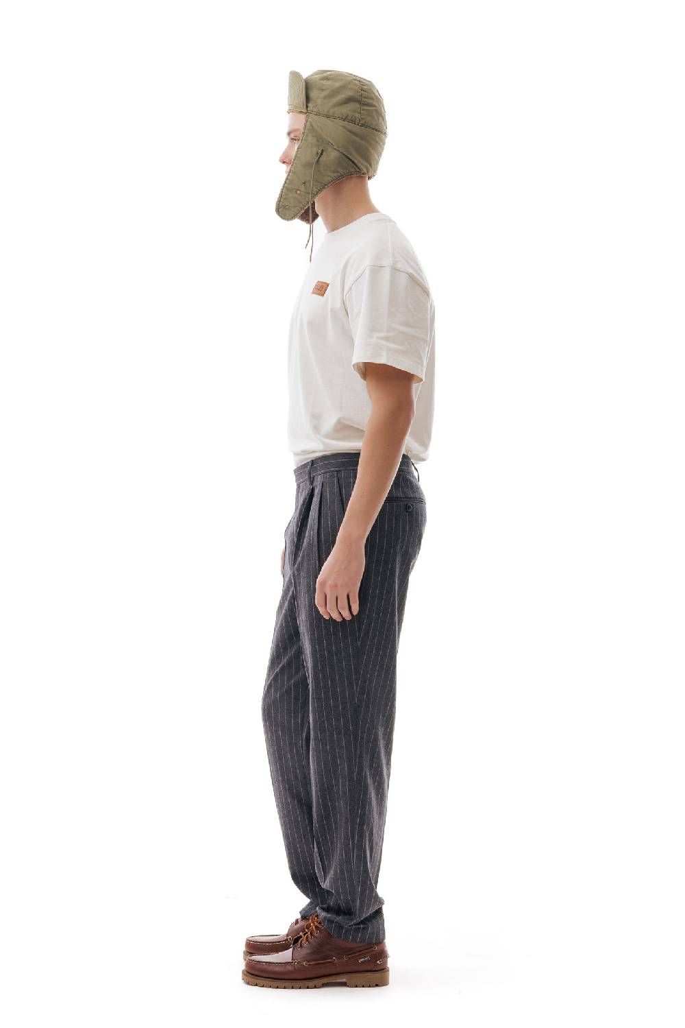 Lc23 Gessato Grey Trousers Online