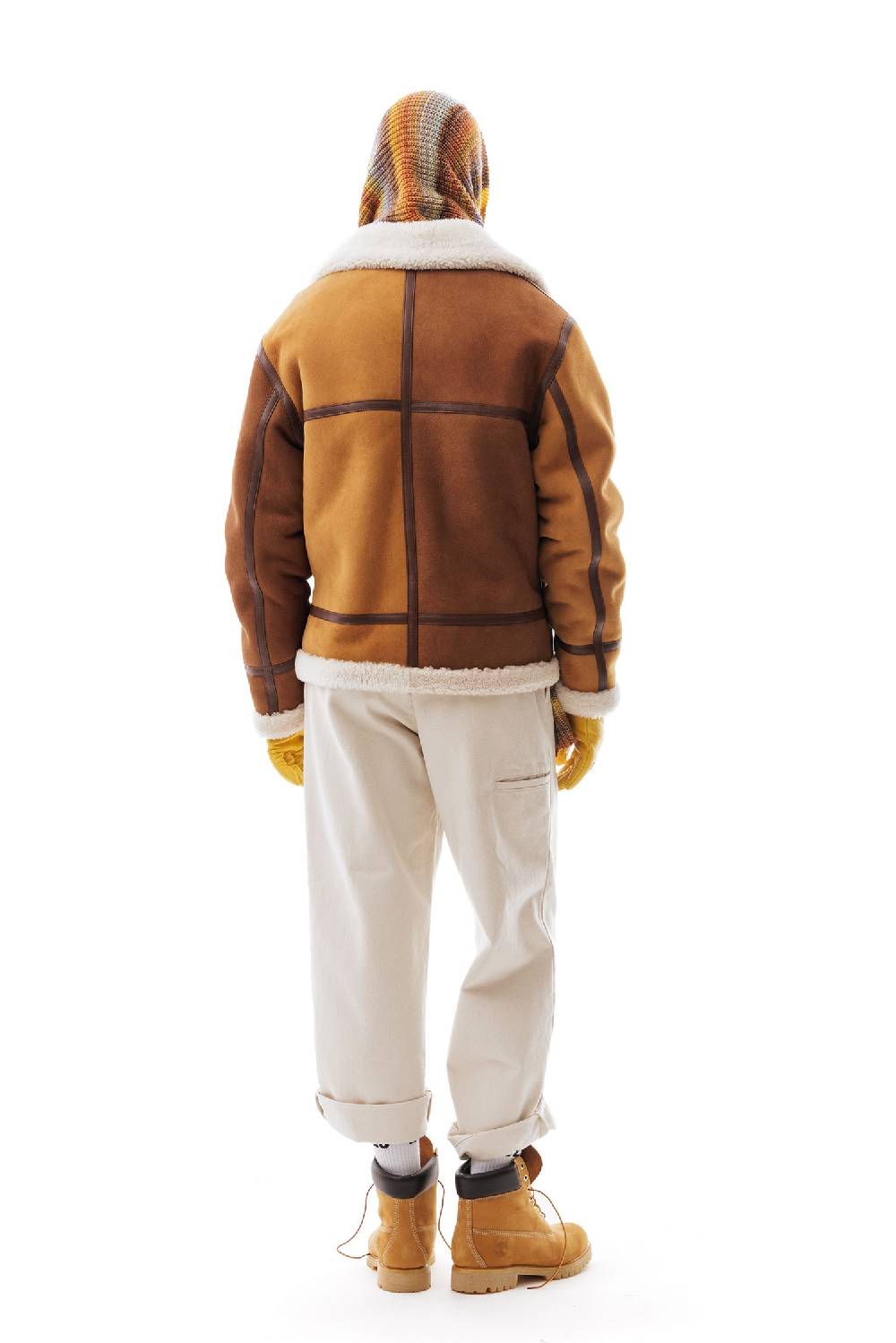 Lc23 Two-Tone Shearling Jacket Vendita Calda