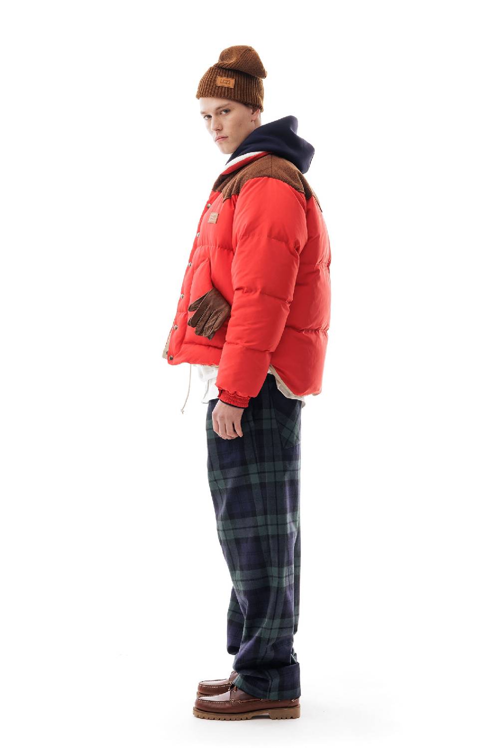 Lc23 Paneled Down Jacket Red Saldi Di Fabbrica