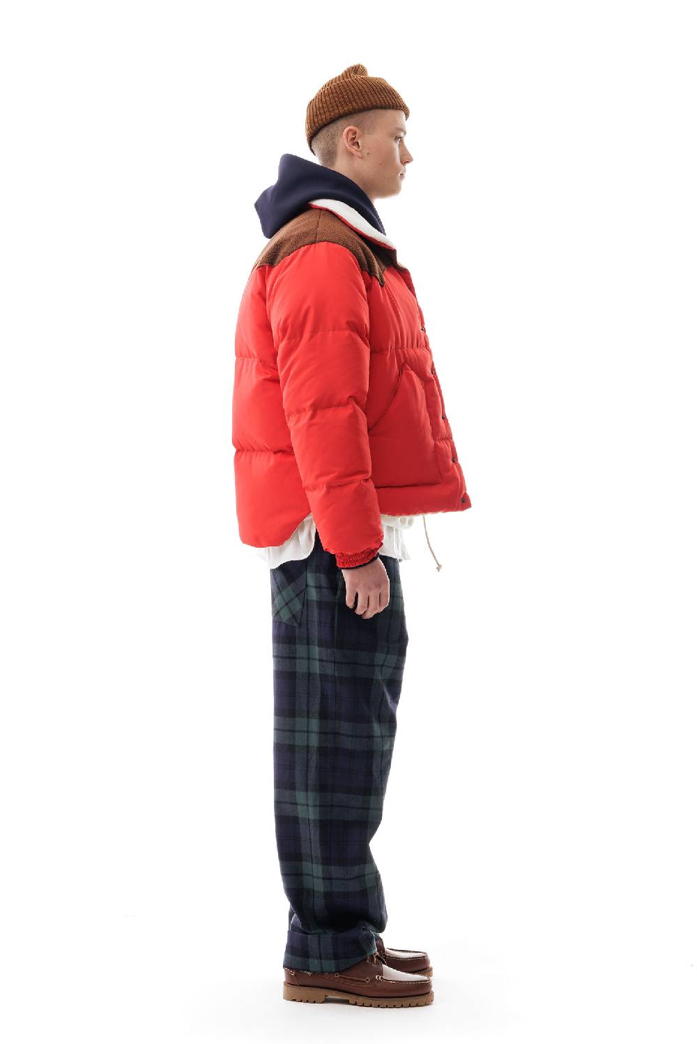 Lc23 Paneled Down Jacket Red Saldi Di Fabbrica