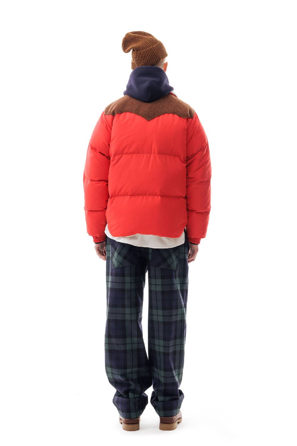 Lc23 Paneled Down Jacket Red Saldi Di Fabbrica