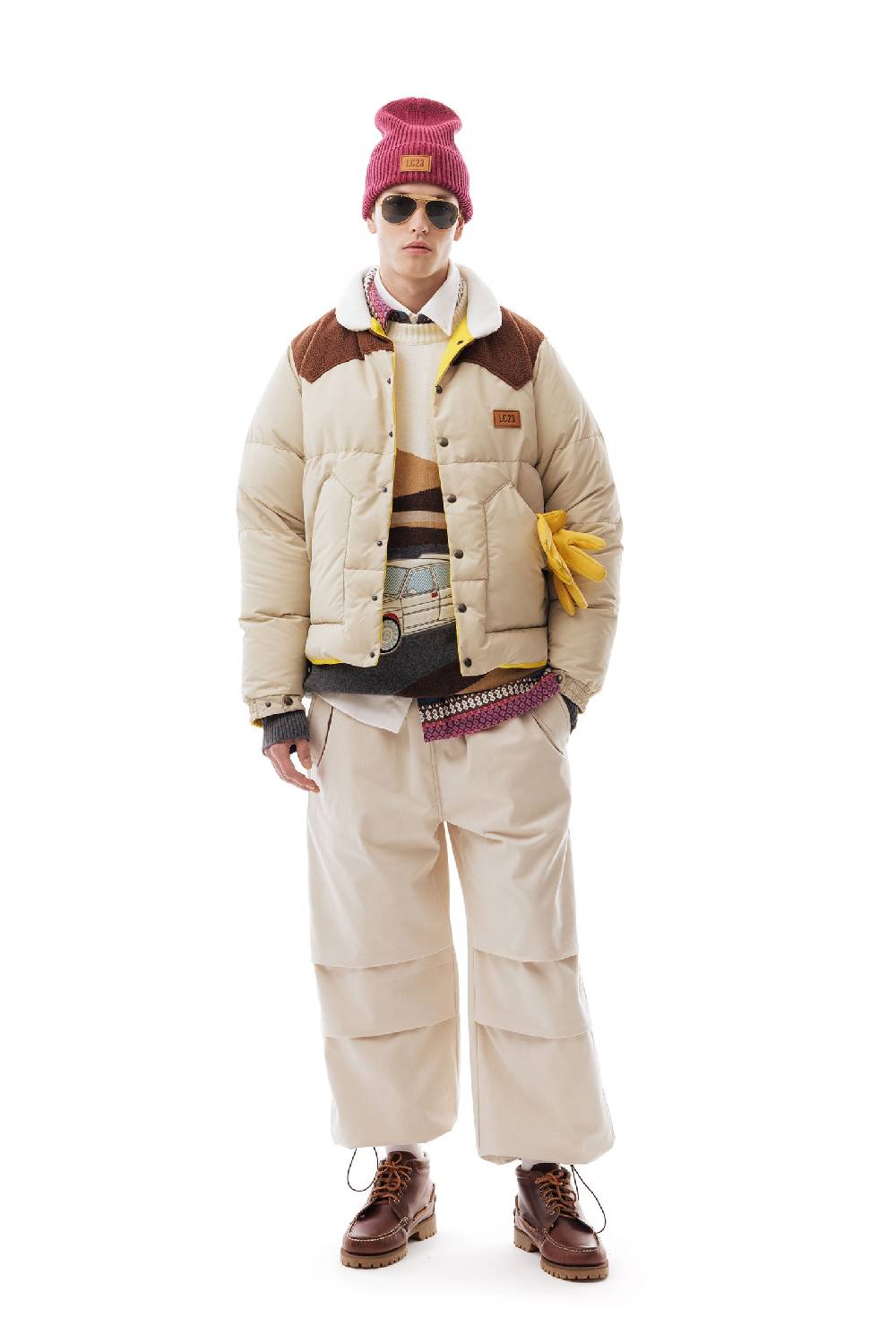 Lc23 Paneled Down Jacket Beige I Più Venduti
