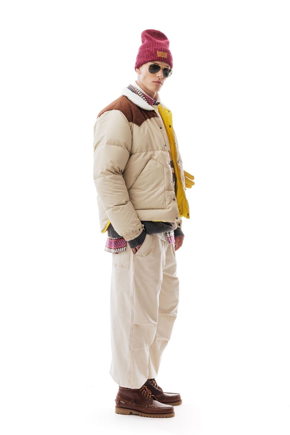 Lc23 Paneled Down Jacket Beige I Più Venduti