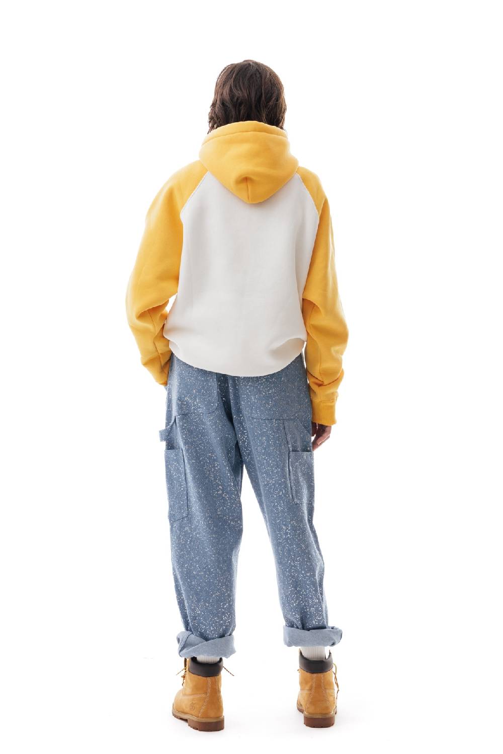Lc23 Bicolor Hoodie Cream/Yellow Negozio
