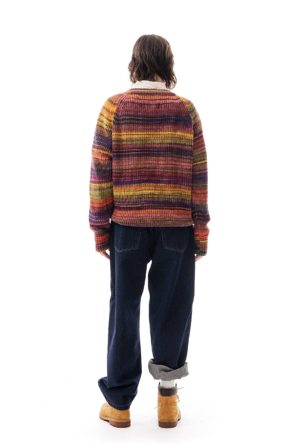 Lc23 Multicolor Cardigan Purple/Yellow Moda